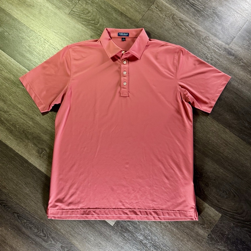 Peter Millar Men's Crown Crafted Polo Size XL Solid Performance Stretch
